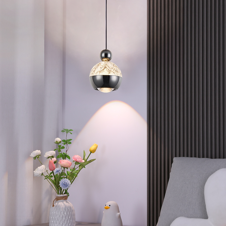 极简床头小吊灯现代简约高级感客厅背景墙氛围卧室床头灯吊线灯
