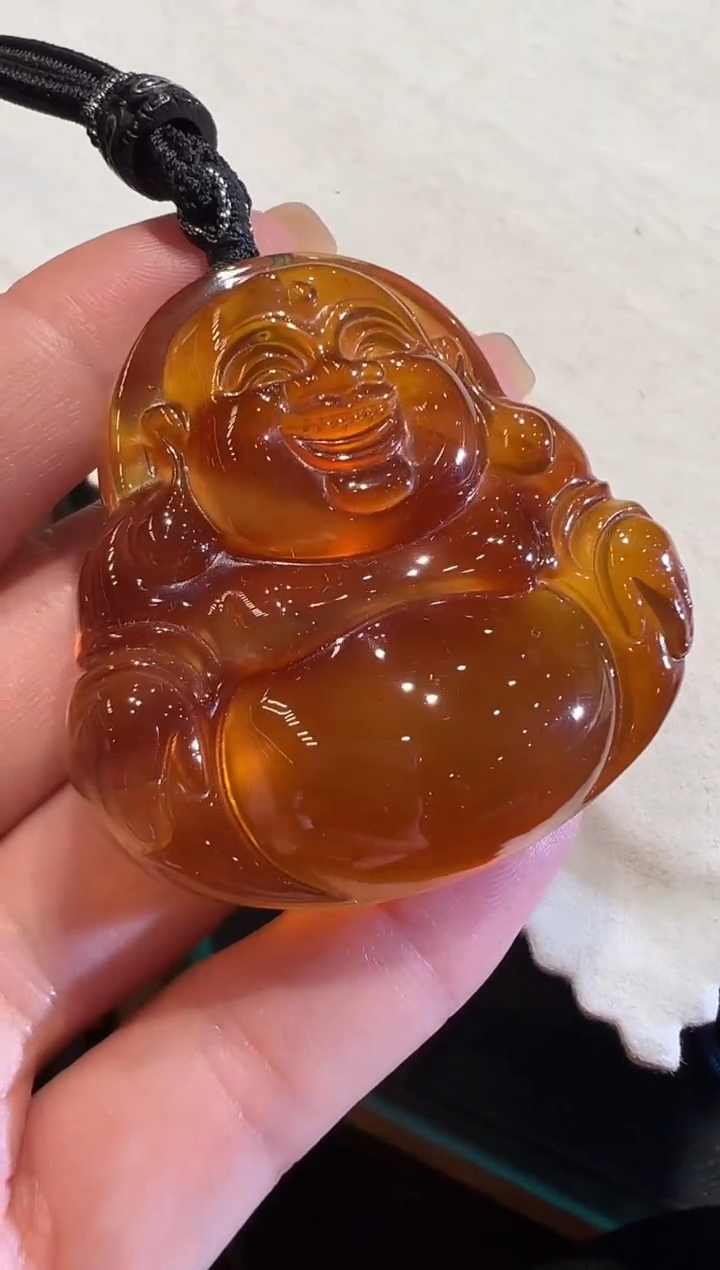 琥珀颈饰未镶嵌琥珀吊坠