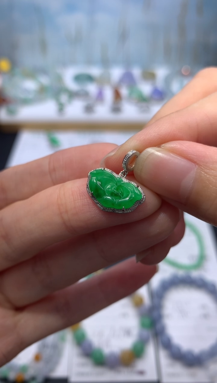 【闪购商品】定制翡翠18K金镶嵌不退不换 无鉴赏期