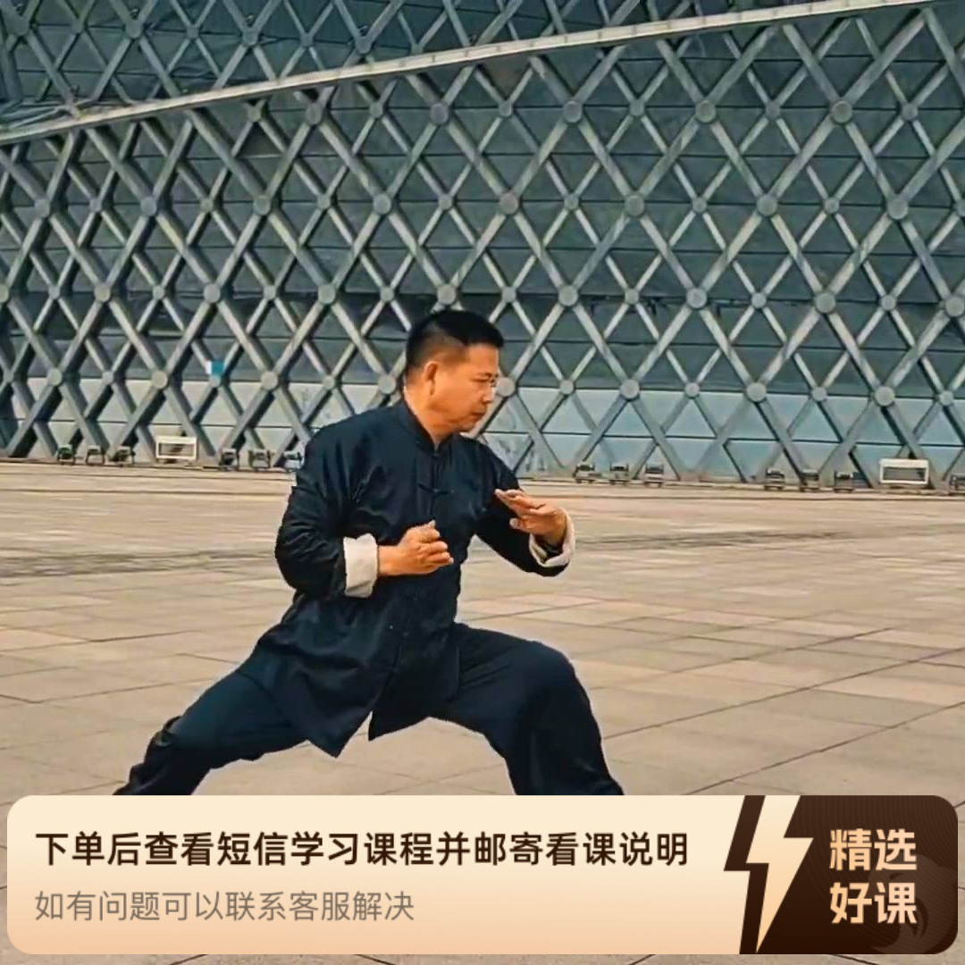 陈式太极拳实用拳法，退步双震脚单动讲解（留意短信解锁课程）