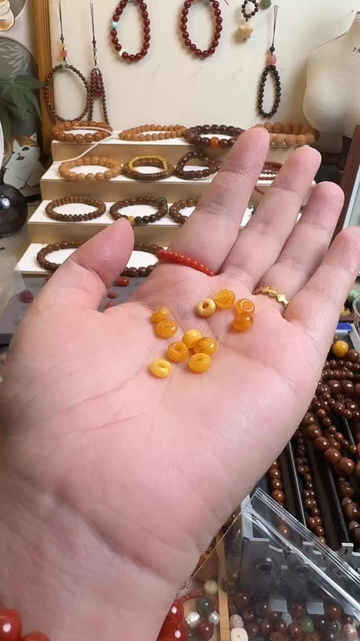 手串库克未镶嵌河****0蜜蜡卡环一个