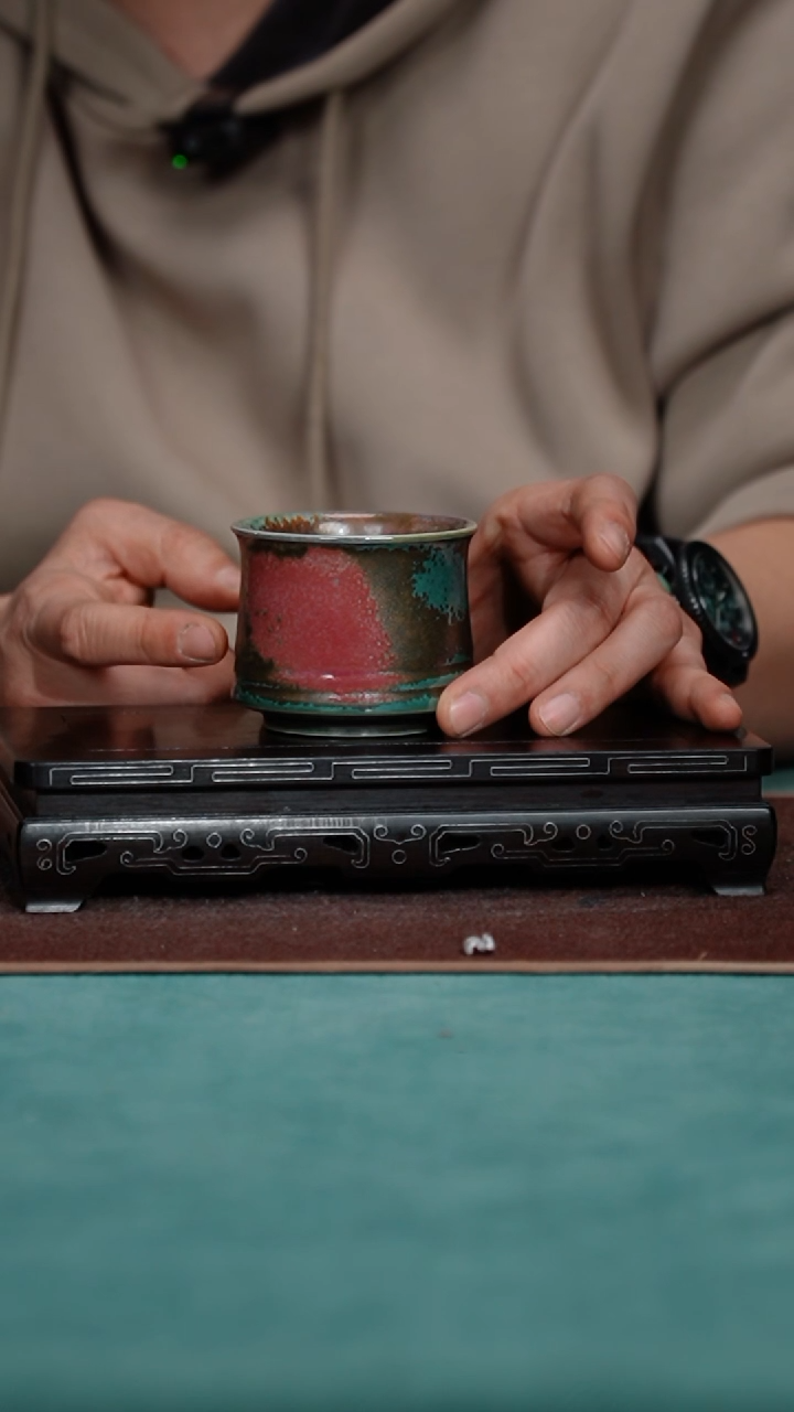 【闪购商品】155-1高马蹄杯（炉钧釉）