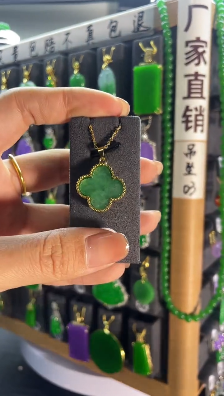 【闪购商品】翡翠耳饰银S925镶嵌245..