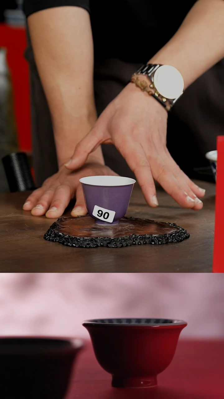 【闪购商品】景德镇逸古堂高端茶器紫色杯子