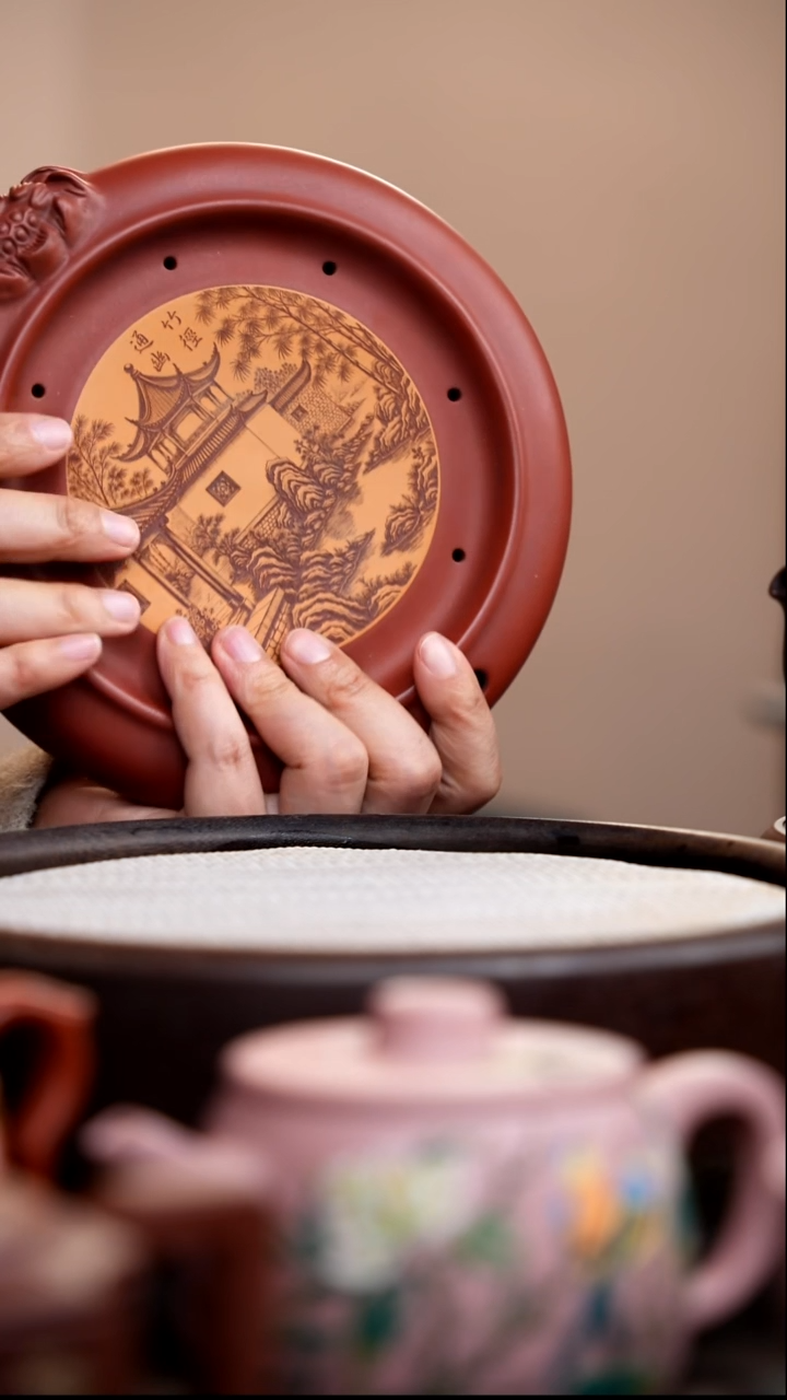 茶壶紫砂朱泥段泥储水壶承曲径通幽