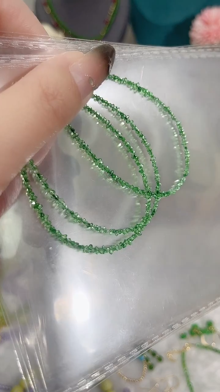 【闪购商品】钻石手链银S925镶嵌绿色99