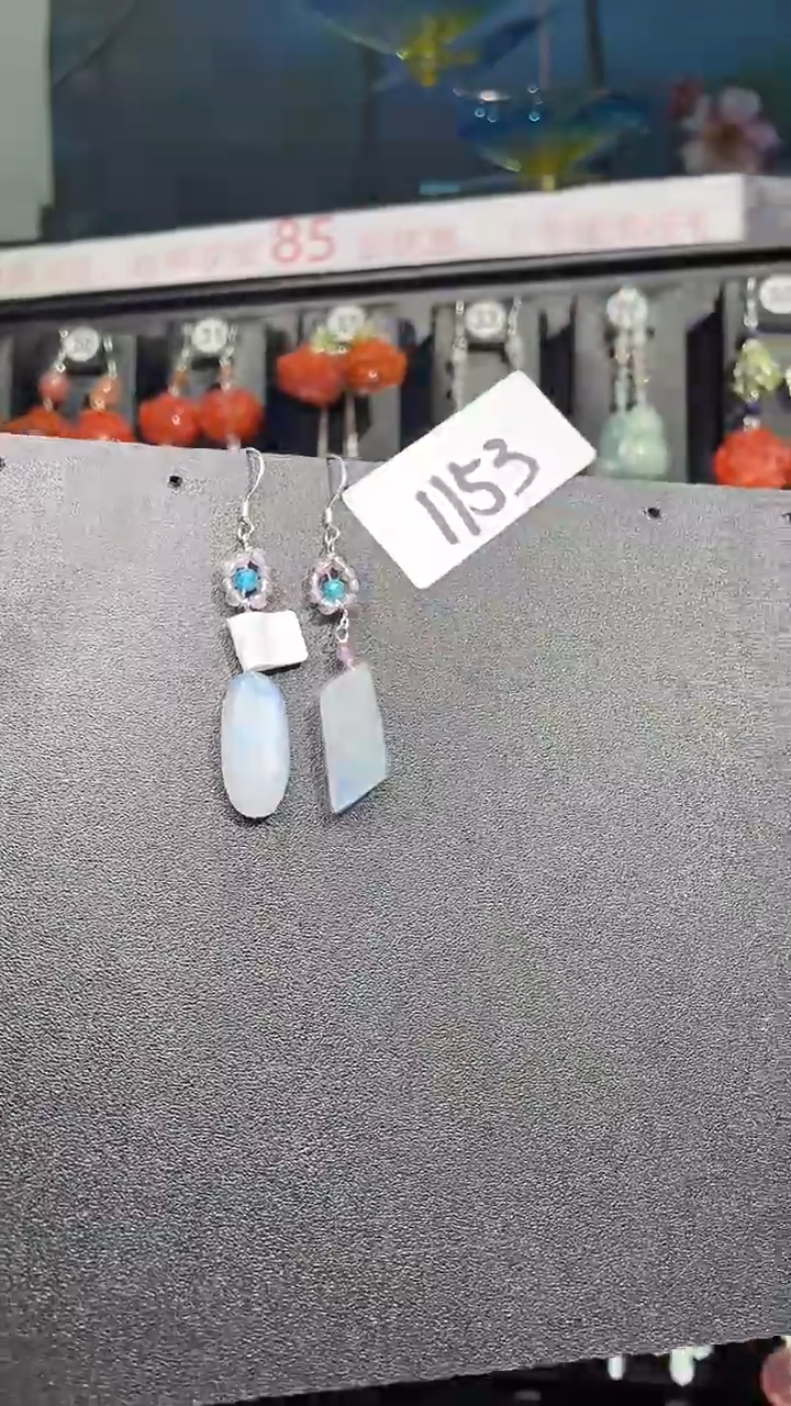 银S925镶嵌耳饰紫晶喜欢拍