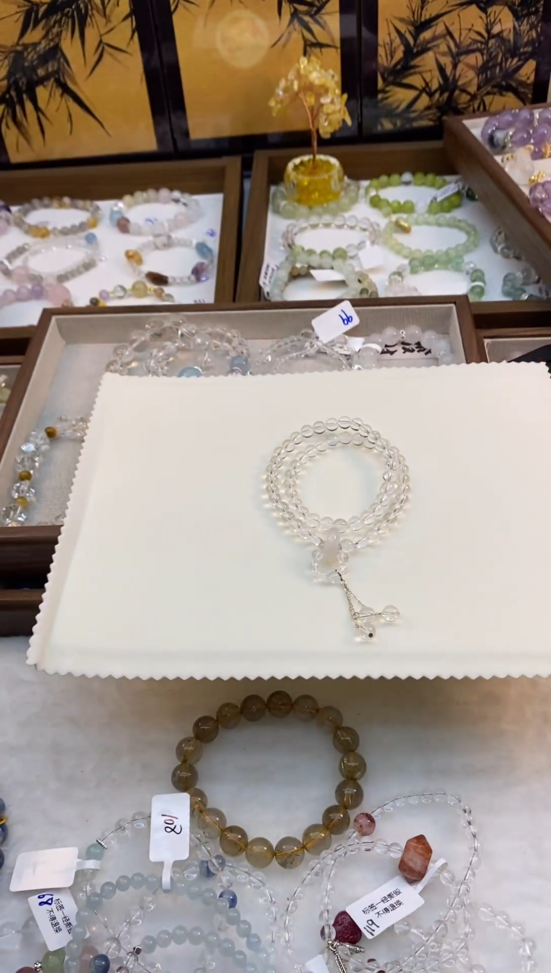 【闪购商品】水晶手链未镶嵌白水双圈