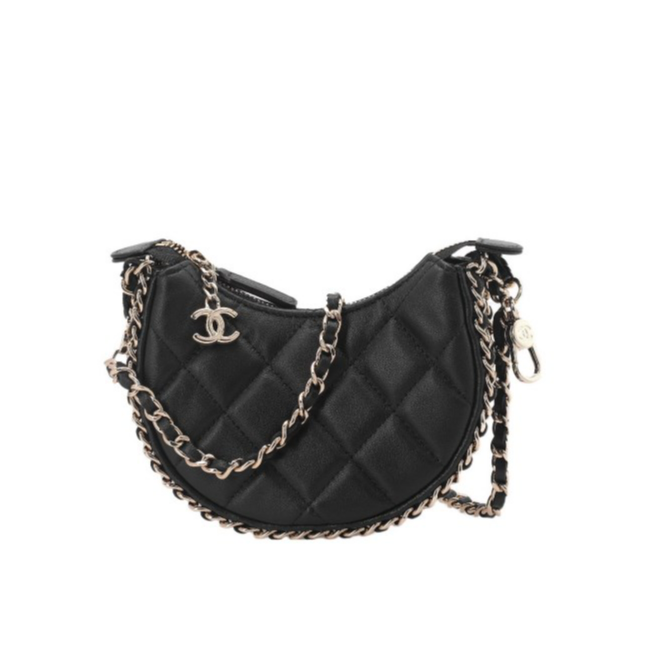 未使用 Chanel/香奈儿 【jessie】23P 月牙包 皮穿链TP019812