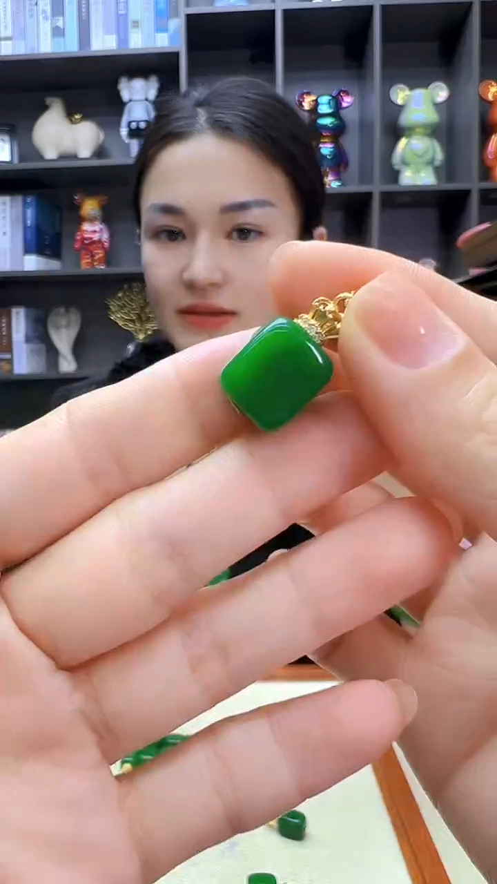 翡翠14K金镶嵌颈饰丹丹diy劲饰