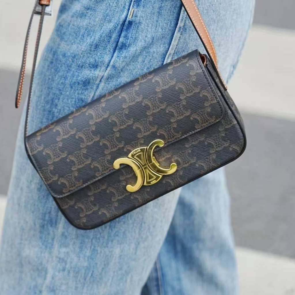 99新 Celine/思琳 7姐专场/老花凯旋门 腋下包