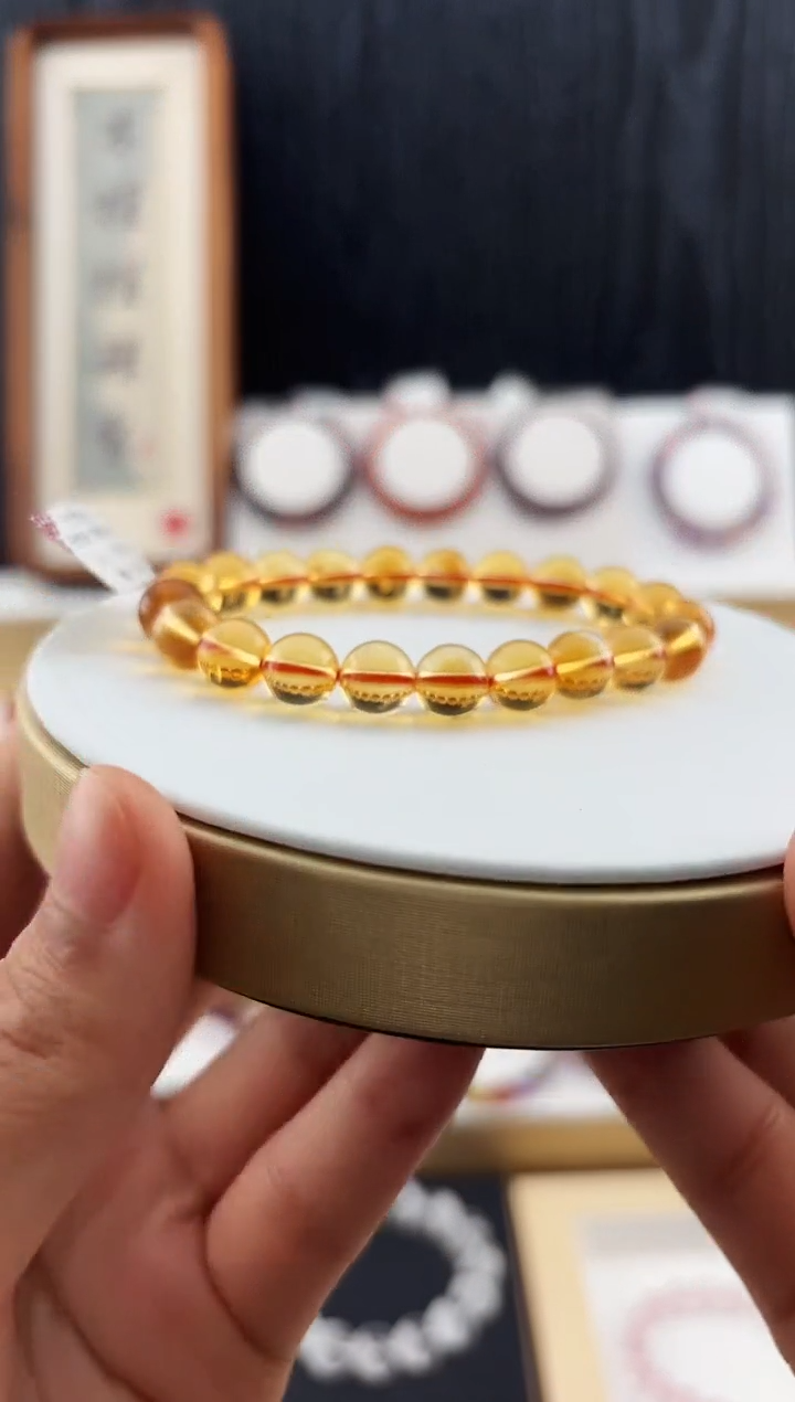 未镶嵌手串水晶XL3298天然暴力黄水晶9+多样性发一