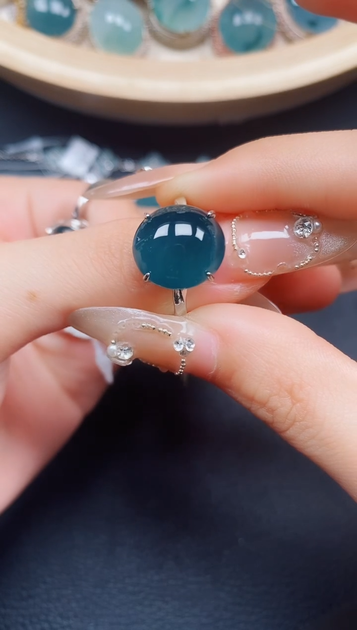 【闪购商品】翡翠戒指银S925镶嵌翡翠