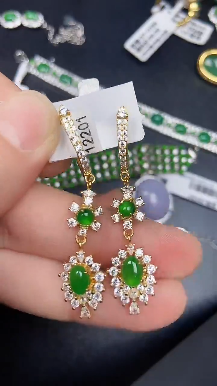 银S925镶嵌戒指翡翠2760