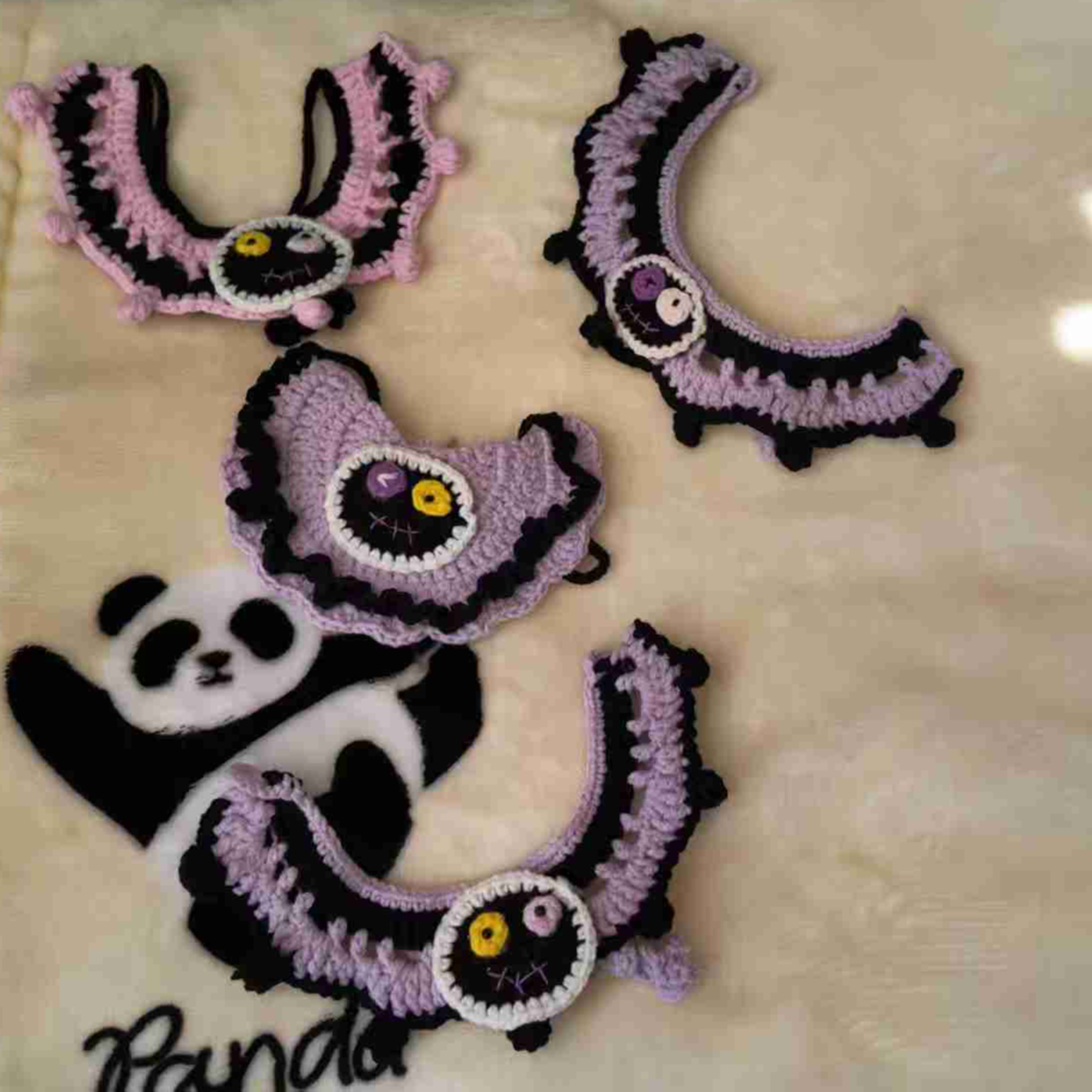 宠物围脖项圈口水巾猫咪狗纯手工编织围脖