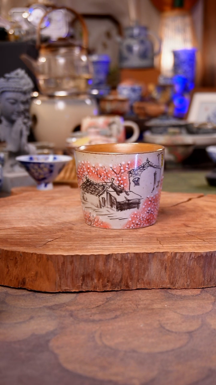 杯子陶朱口手工手绘手工手绘