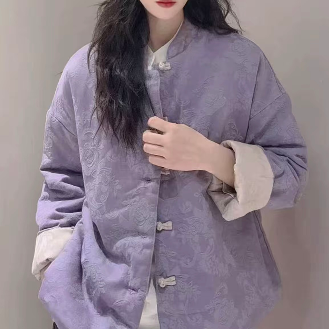 【绣衣坊】文艺复古新中式国风提花刺绣双面穿棉衣