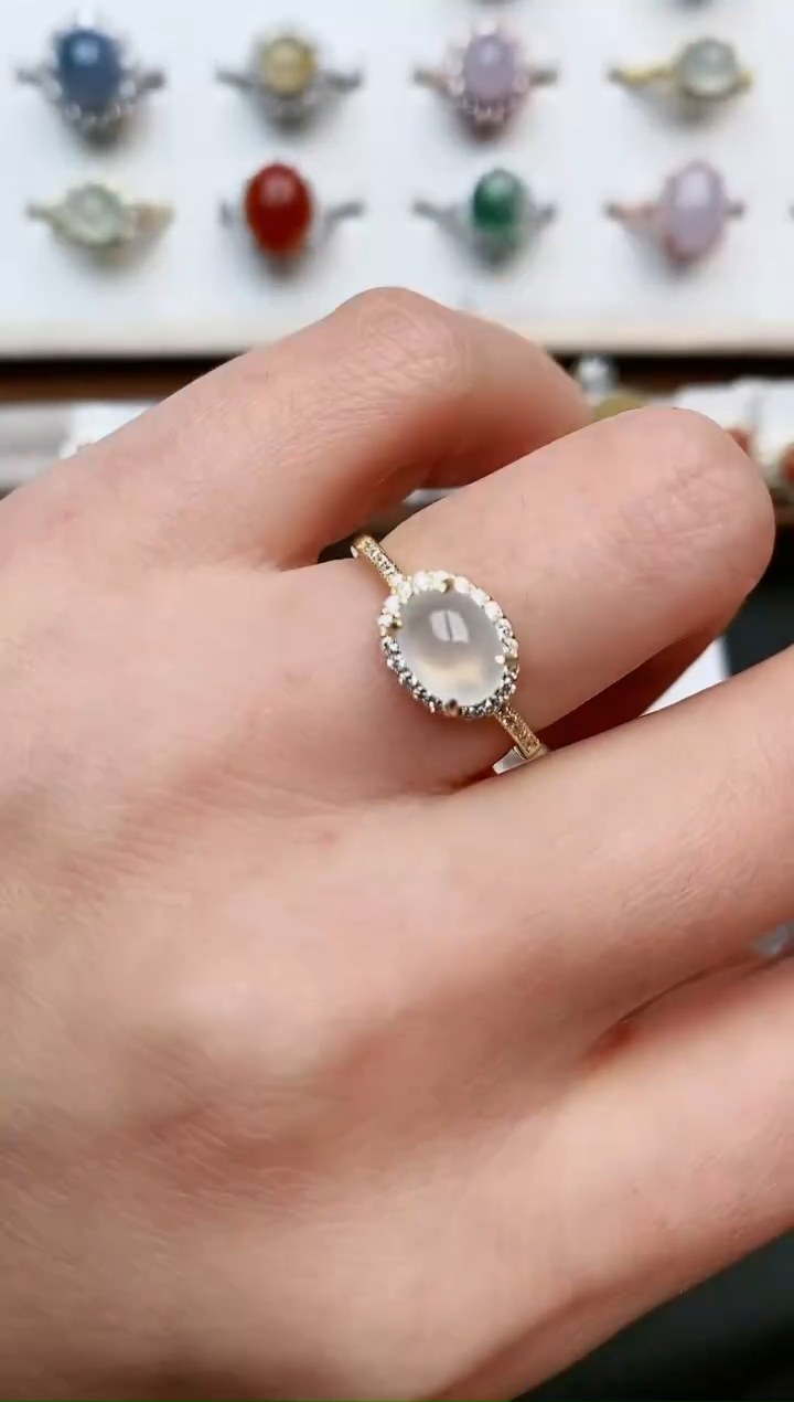 【闪购商品】翡翠戒指银S925镶嵌.......