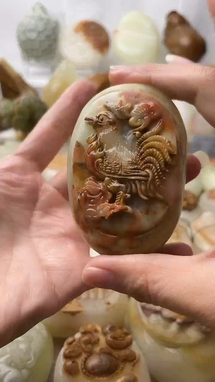 石材古青石棉纹正常不退换鸡