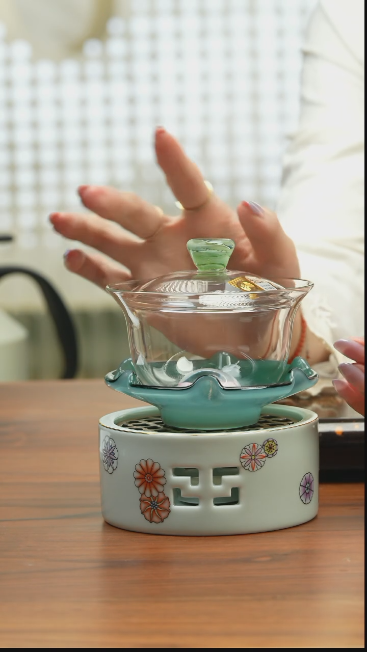 【闪购商品】禾器棠韵盖碗青玉底