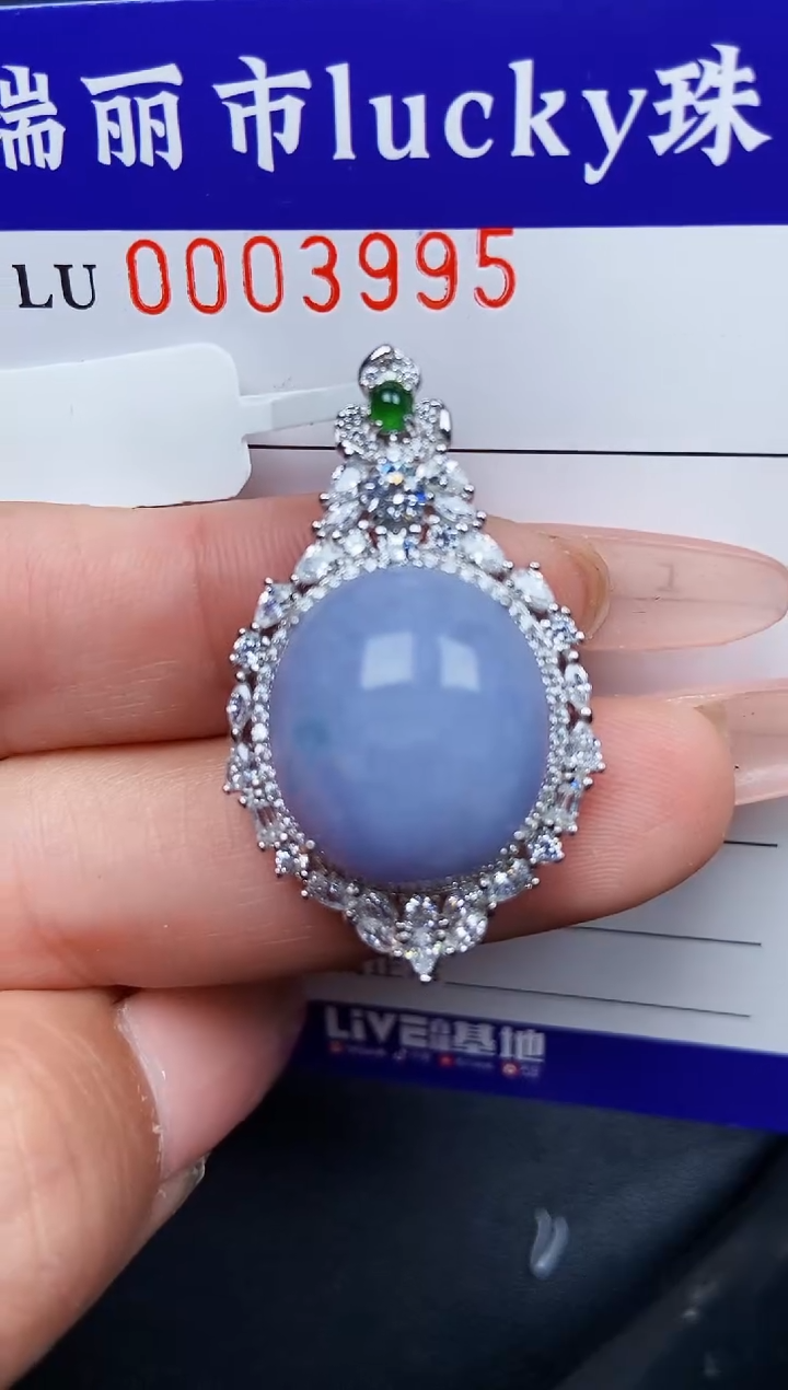 【闪购商品】翡翠颈饰银S925镶嵌3995