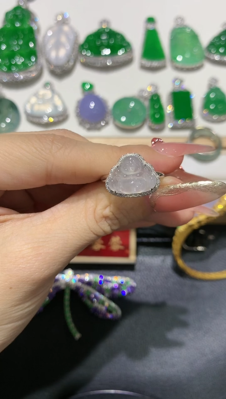 【闪购商品】翡翠吊坠(不含链)18K金镶嵌团购4