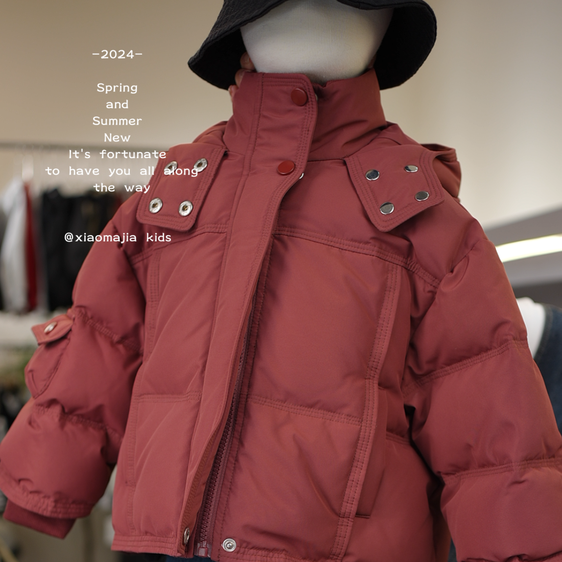 儿童新国标90白鸭绒羽绒服D-3160杜邦三防连帽羽绒外套