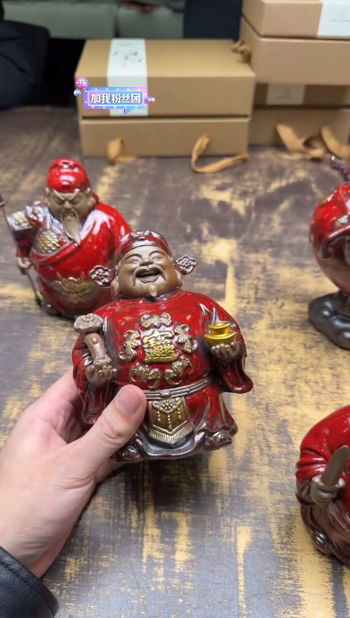 王顺 小财神摆件（红）