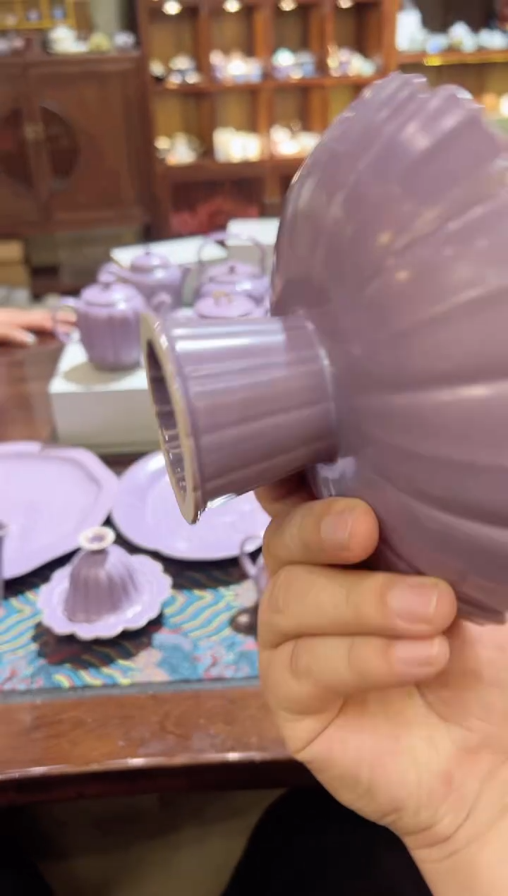 紫色高足壶承茶具茶具