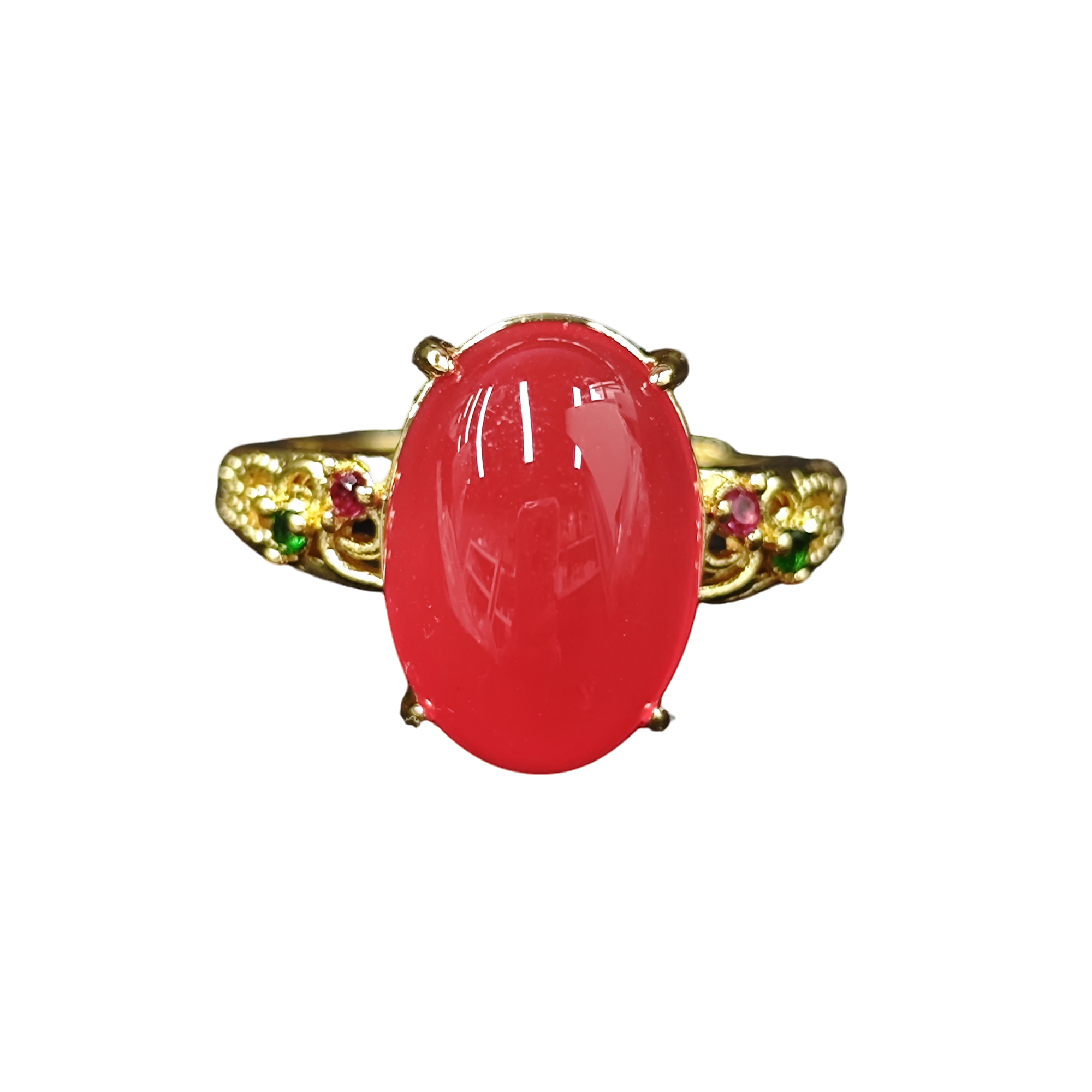 雪域红景天玛瑙戒指 C04-04