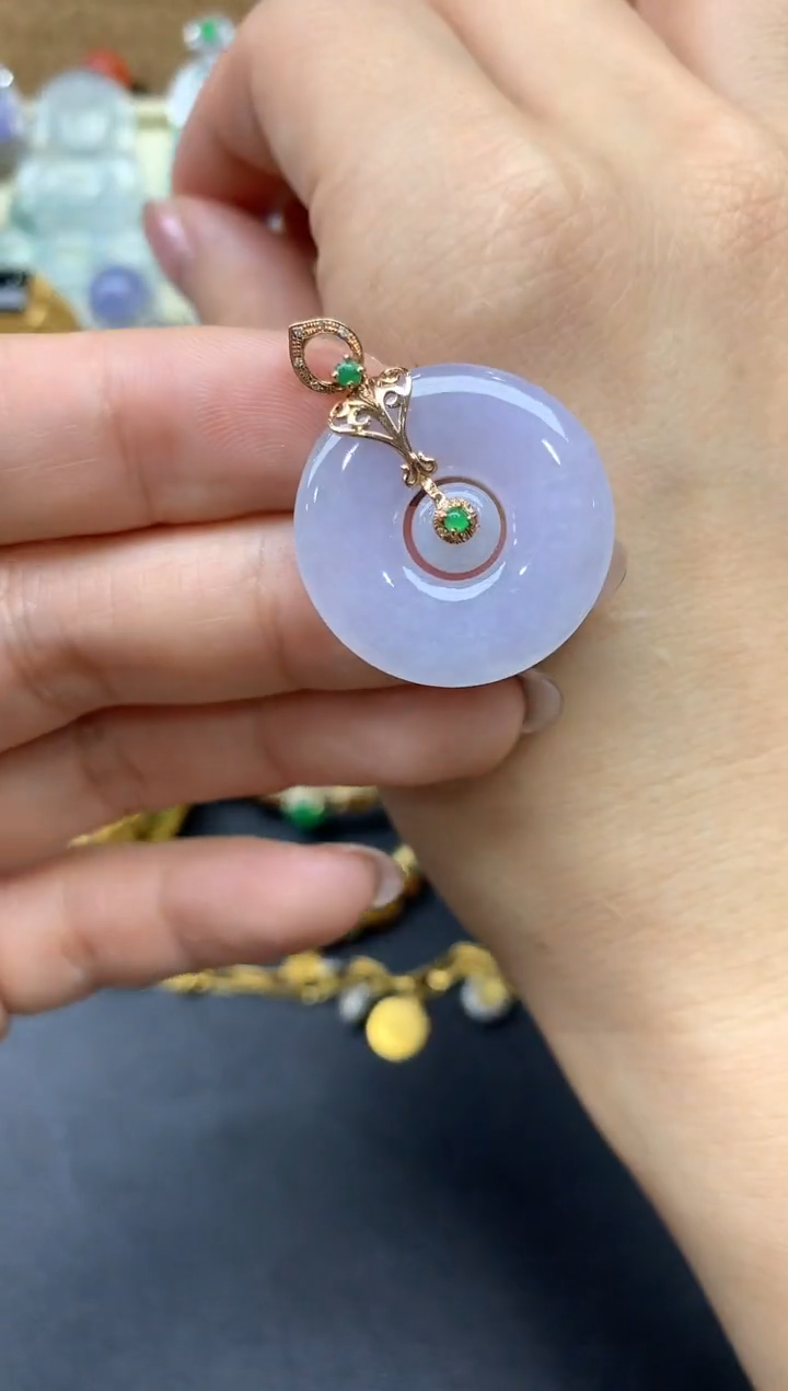 【闪购商品】翡翠颈饰18K金镶嵌109-中国好珍宝