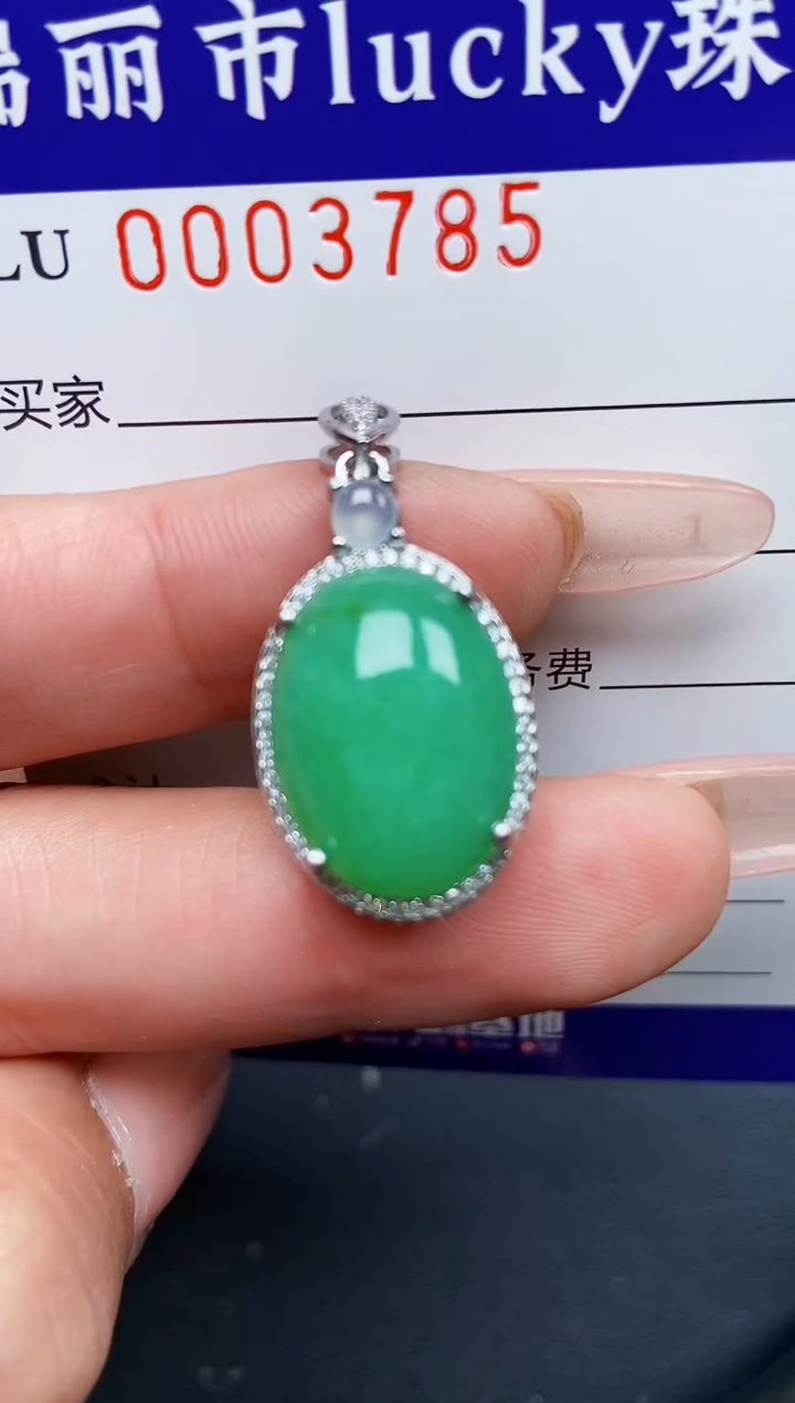 【闪购商品】翡翠颈饰银S925镶嵌3785