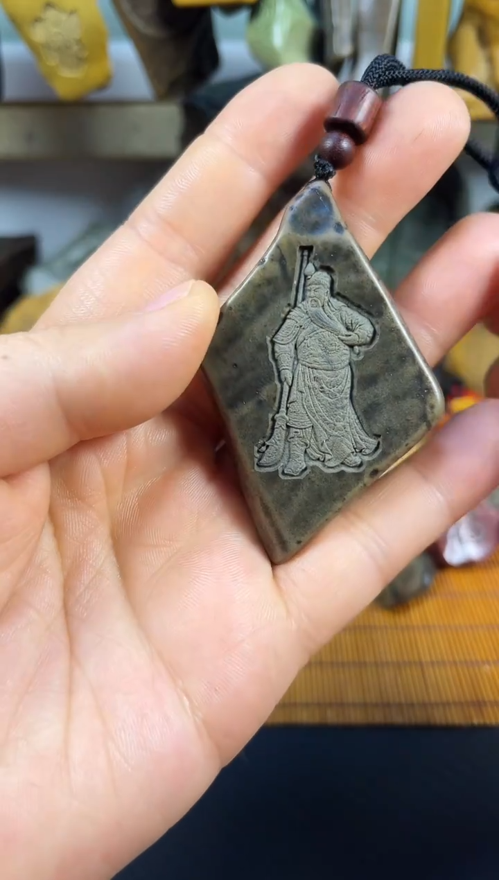 原石雕刻 默认打孔穿绳93