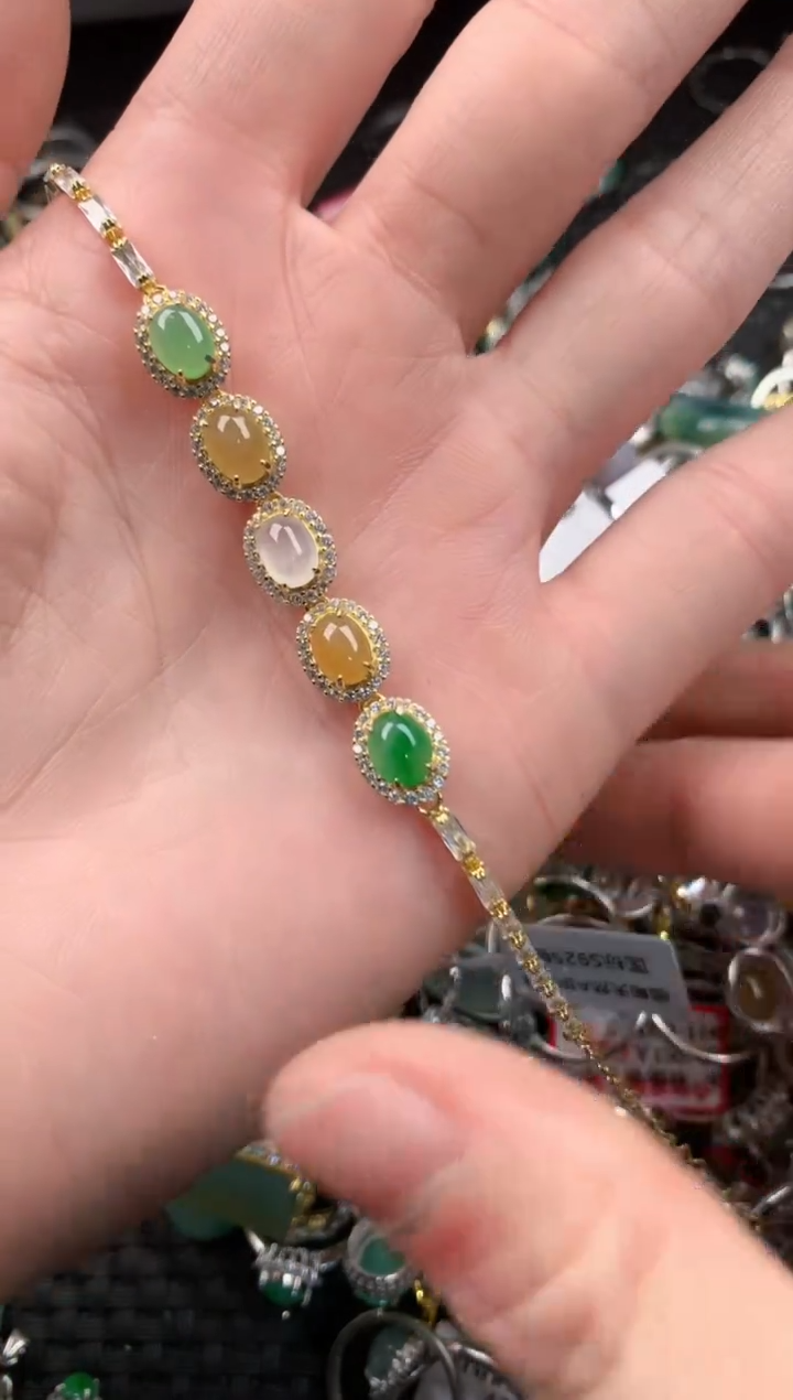 银S925镶嵌戒指翡翠777    8