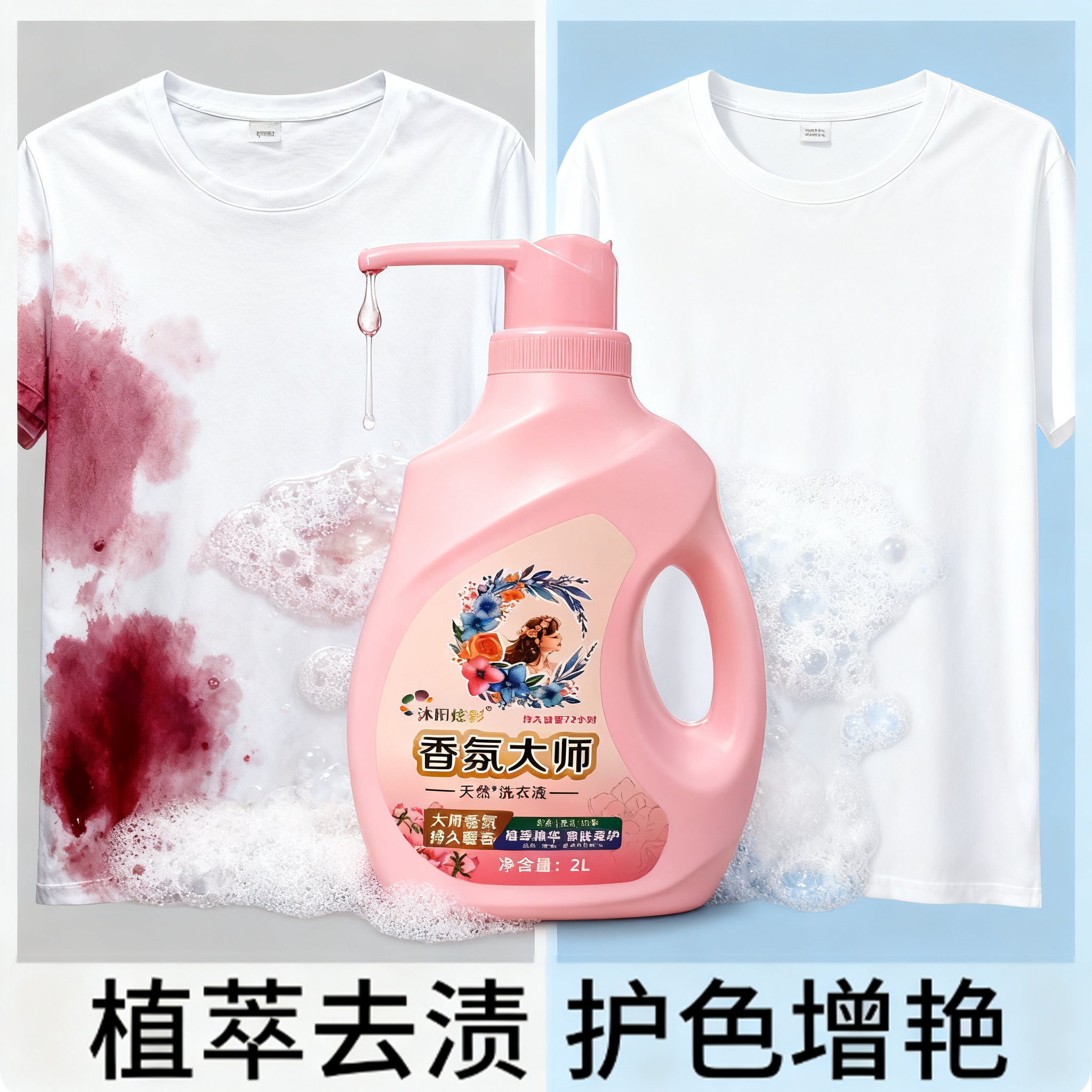 玫瑰香洗衣液柔顺剂家用樱花香衣服持久留香
