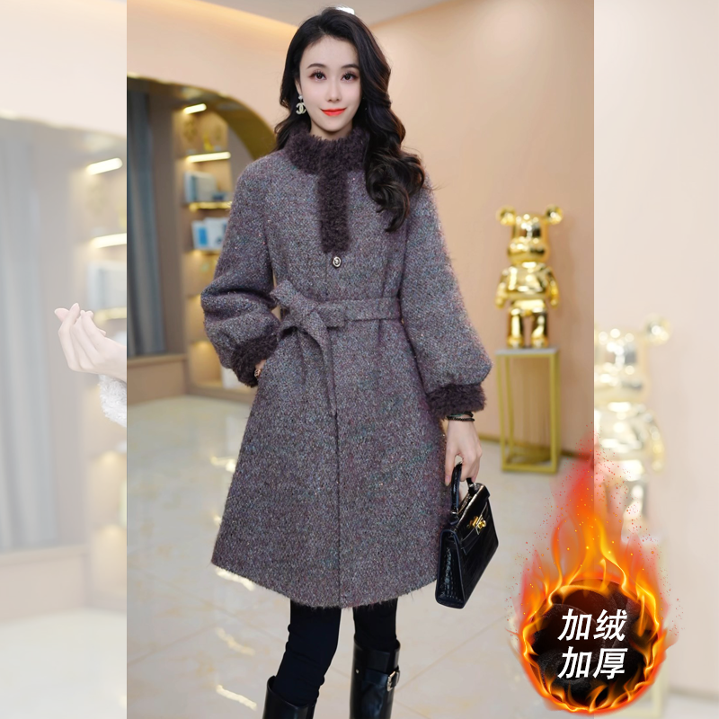 【加绒加厚】优雅新款气质时尚大气减龄收腰显瘦外套M-4XL-28661
