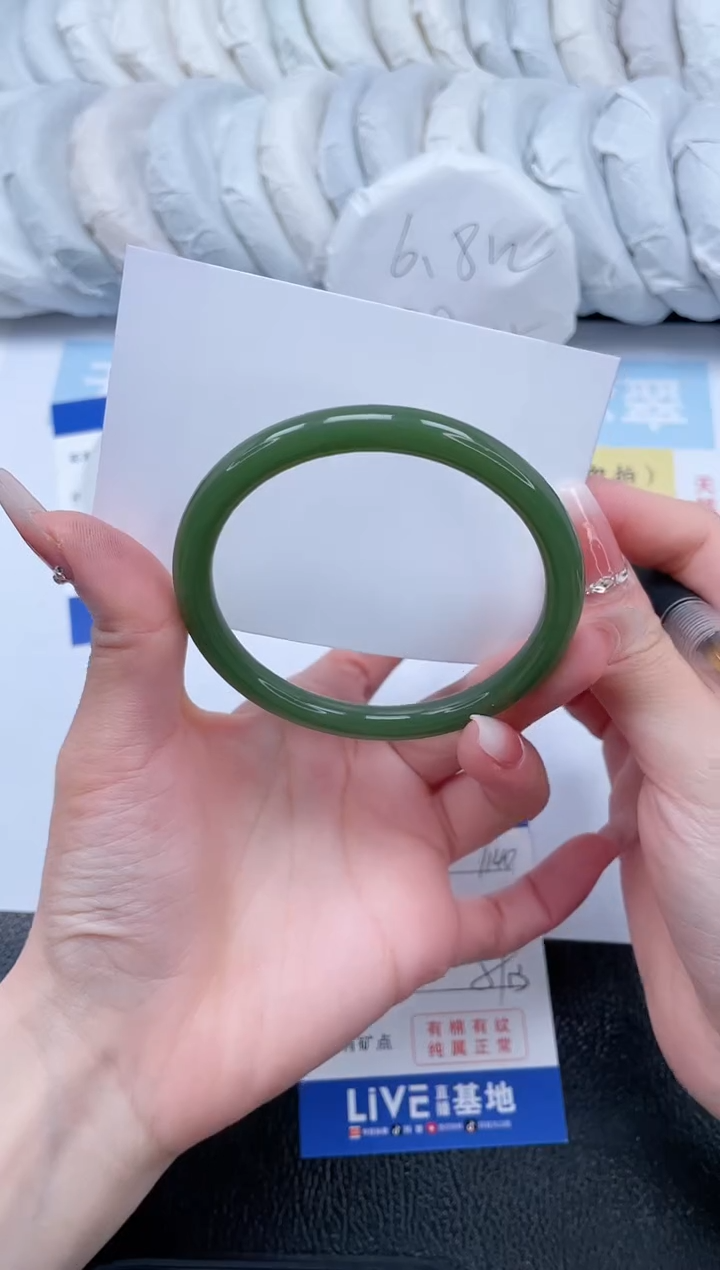 【闪购商品】石英质玉手镯未镶嵌湖水绿色差偏大介意勿拍T140-59.3