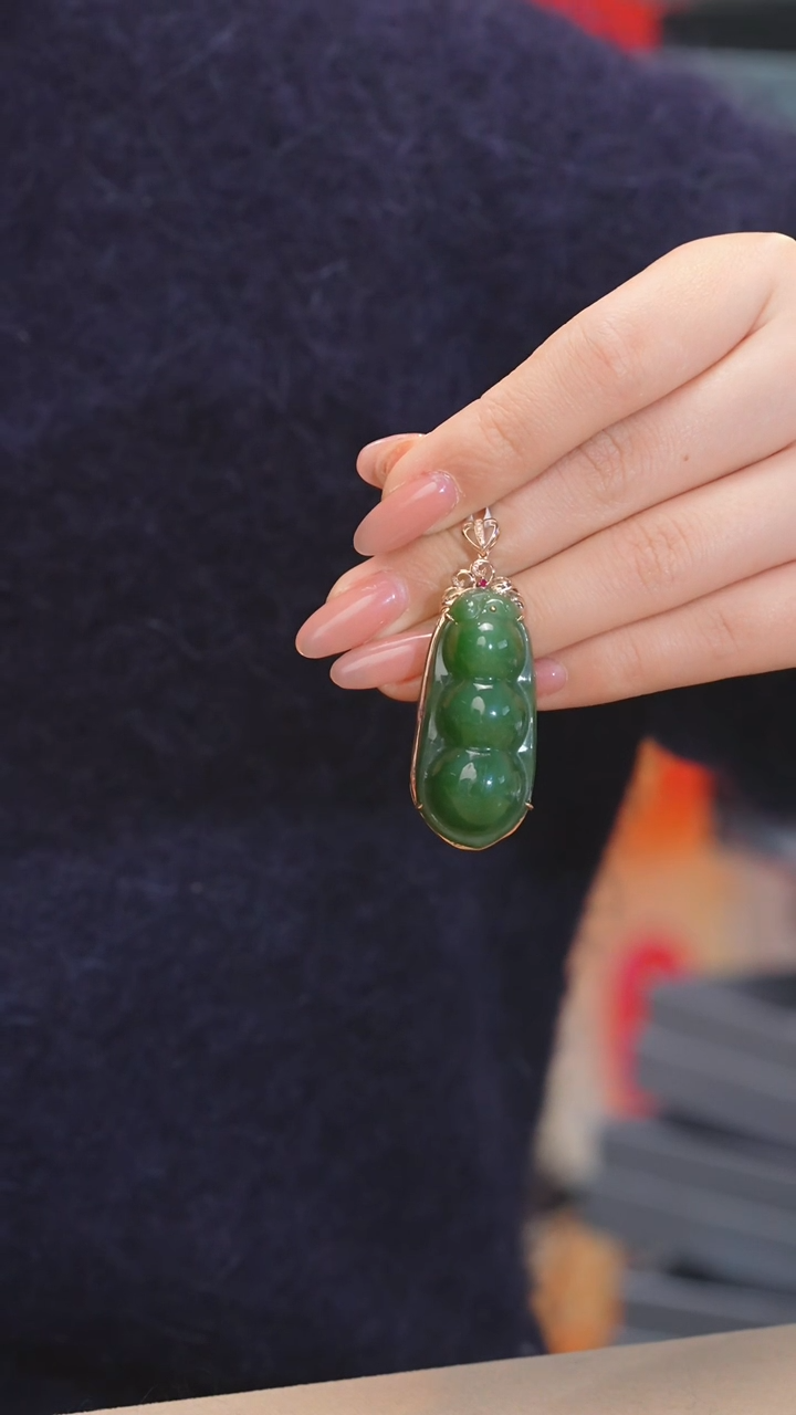 【闪购商品】和田玉吊坠不含链18K金镶嵌多样性发@@W5826