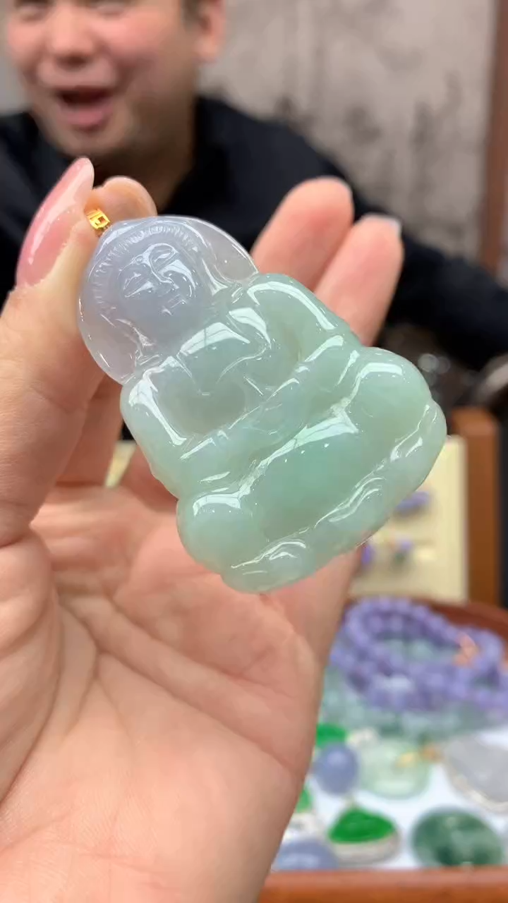 【闪购商品】翡翠颈饰18K金镶嵌106-天然翡翠