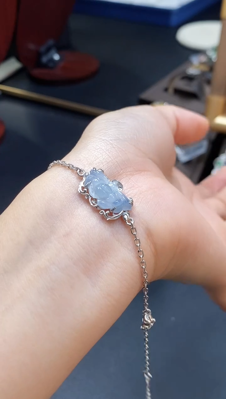 颈饰银S925镶嵌翡翠18184