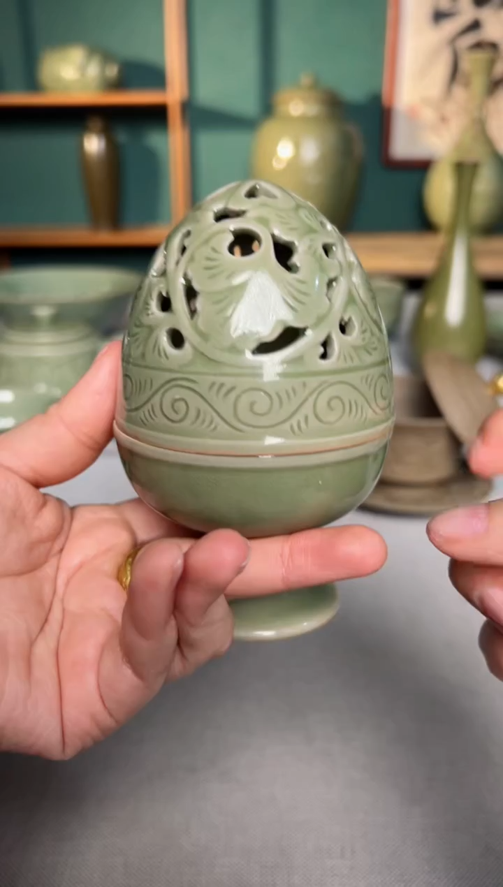 【闪购商品】其他纯手工缠枝牡丹镂空香薰炉