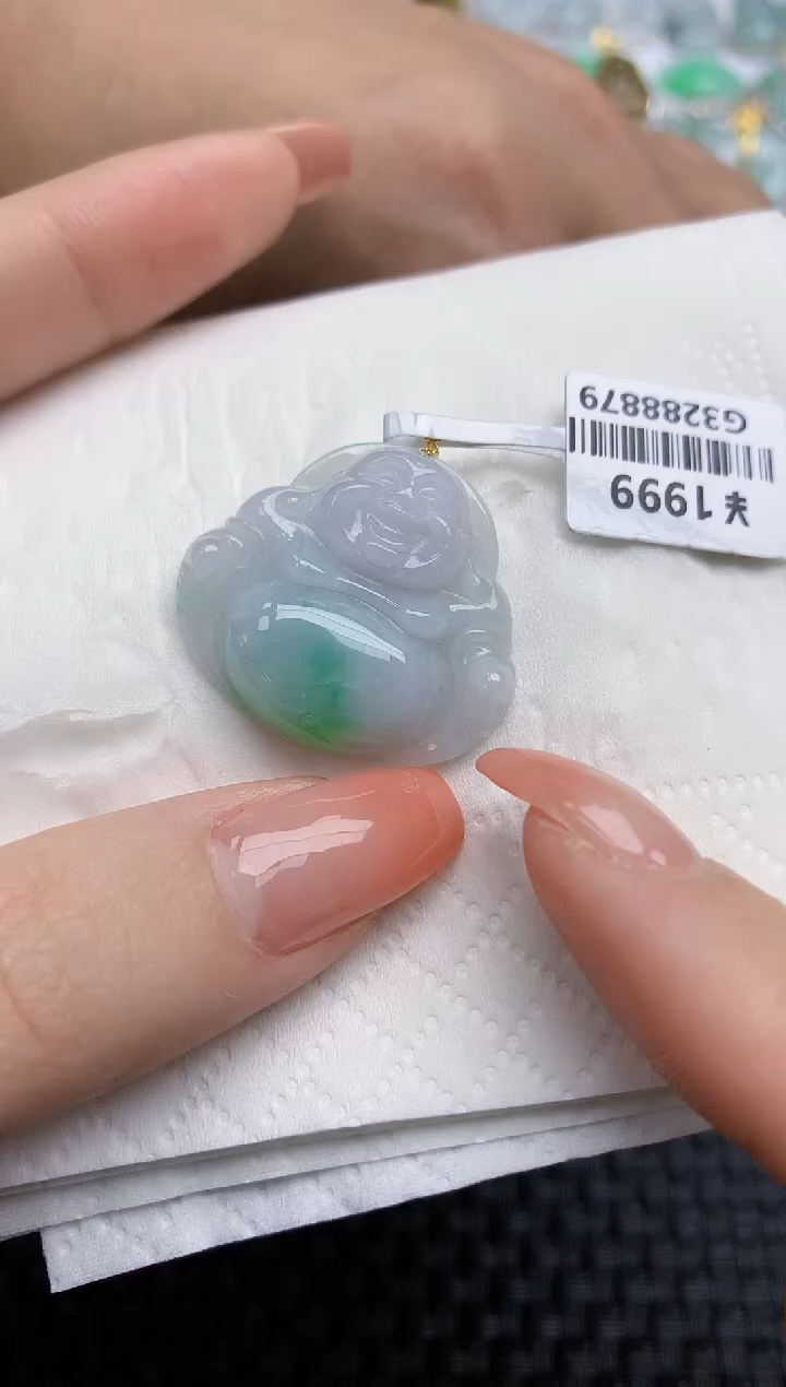 【闪购商品】翡翠颈饰18K金镶嵌天然翡翠A货