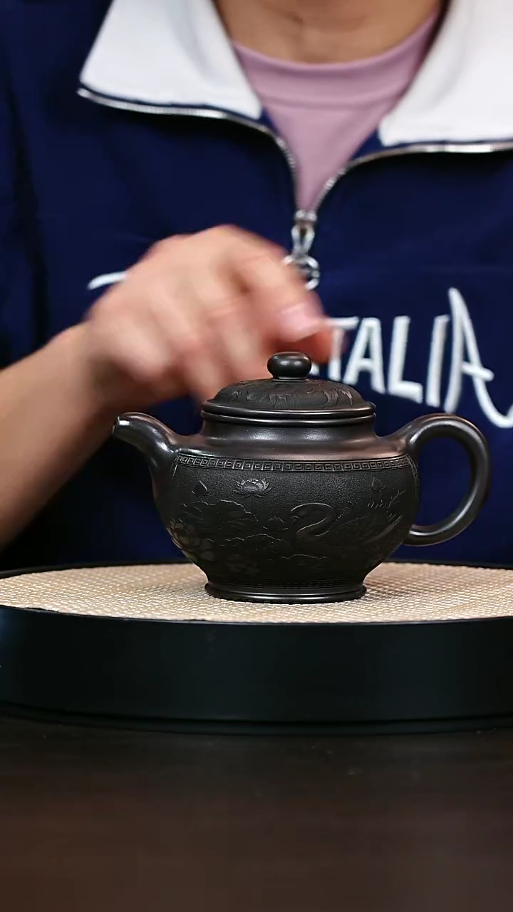 茶壶紫砂A级石黄掇只400cc
