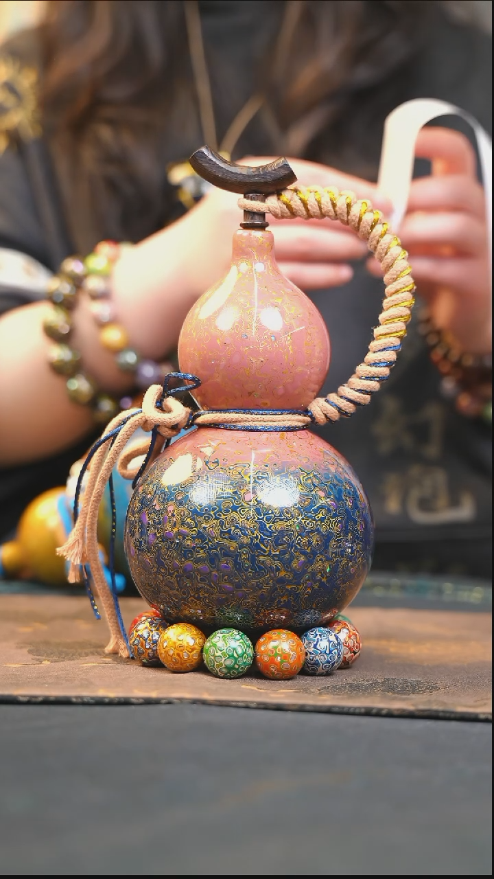 【闪购商品】YV193漆艺酒葫芦不包手串及旋转底座