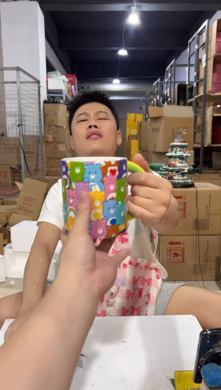 瓷片爱心熊合集马克杯