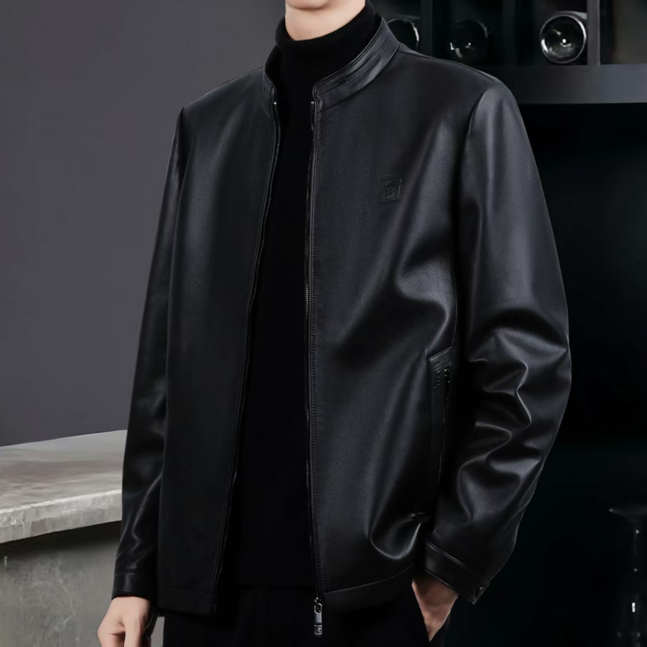 GXO 25新男士皮衣外套短款皮夹克衫商务外套WT0122