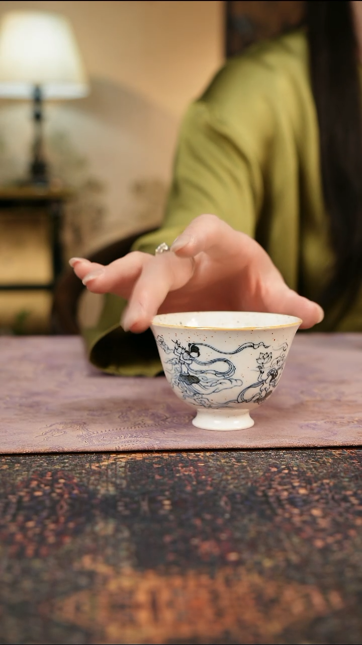 杯景德镇陶瓷杯碗柴烧多人