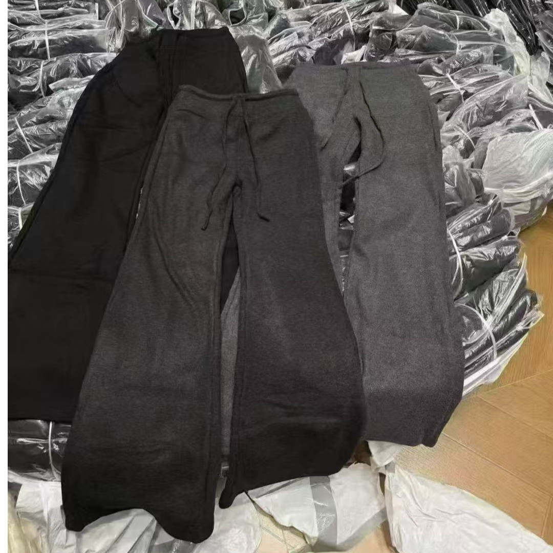 『雨美 Show』1769韩版时尚百搭加绒微喇裤