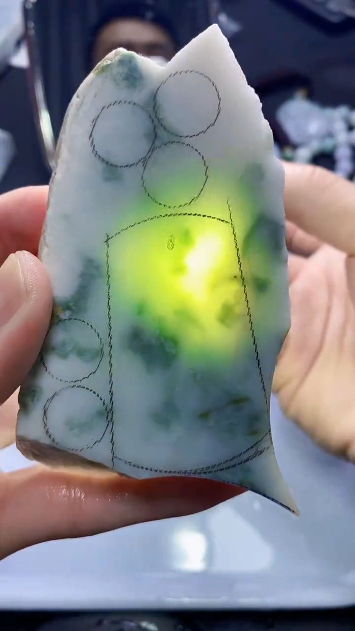 裸石翡翠天然缅甸A货【海】012