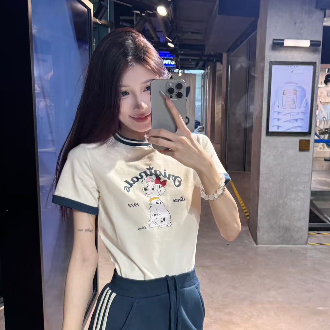 adidas三叶草DISNEY迪士尼联名款运动短袖T恤KG6696 KG6697